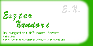 eszter nandori business card